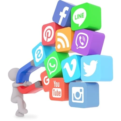 sociale media EC.be voort de publiciteit om de belangrijkste portaalsites en sociale media